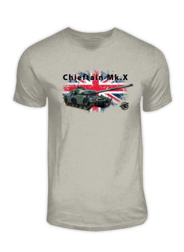 Tankfan Chieftain Mk. X felnőtt póló - Homok