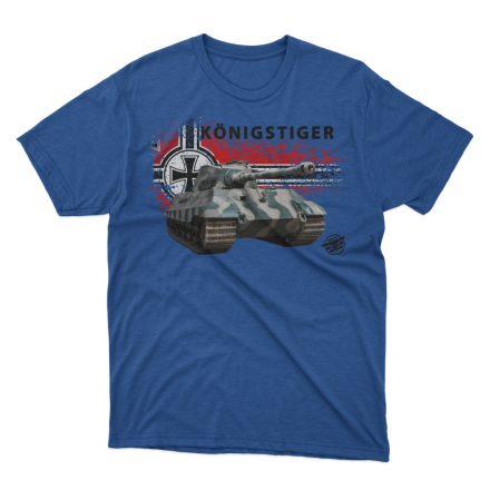 Tankfan Königstiger gyermek póló - Királykék