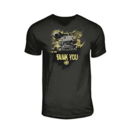 Tankfan sárga Tank You felnőtt póló - Fekete