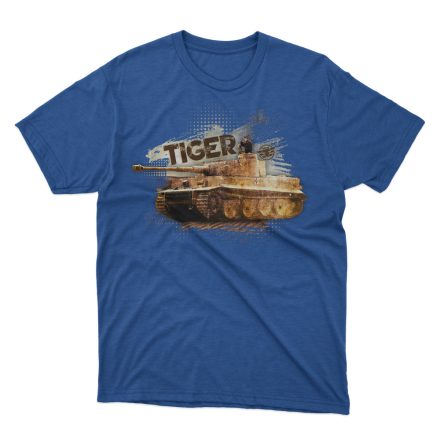 Tankfan Retró Tiger gyermek póló - Királykék