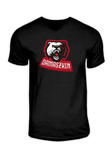 Tankfan Damaszkin medve felnőtt póló - Fekete